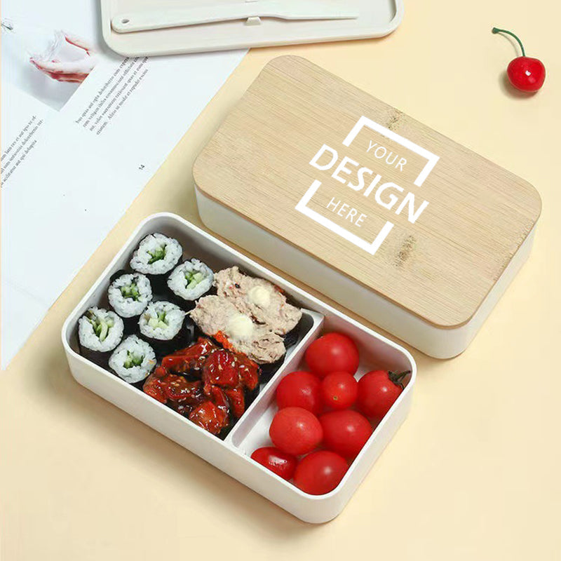 Japanese lunch box bamboo wooden cover storage box simple office workers students bento box BG25-6