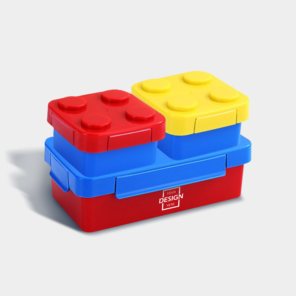 Lego Brick Modular Double Lunch Box
