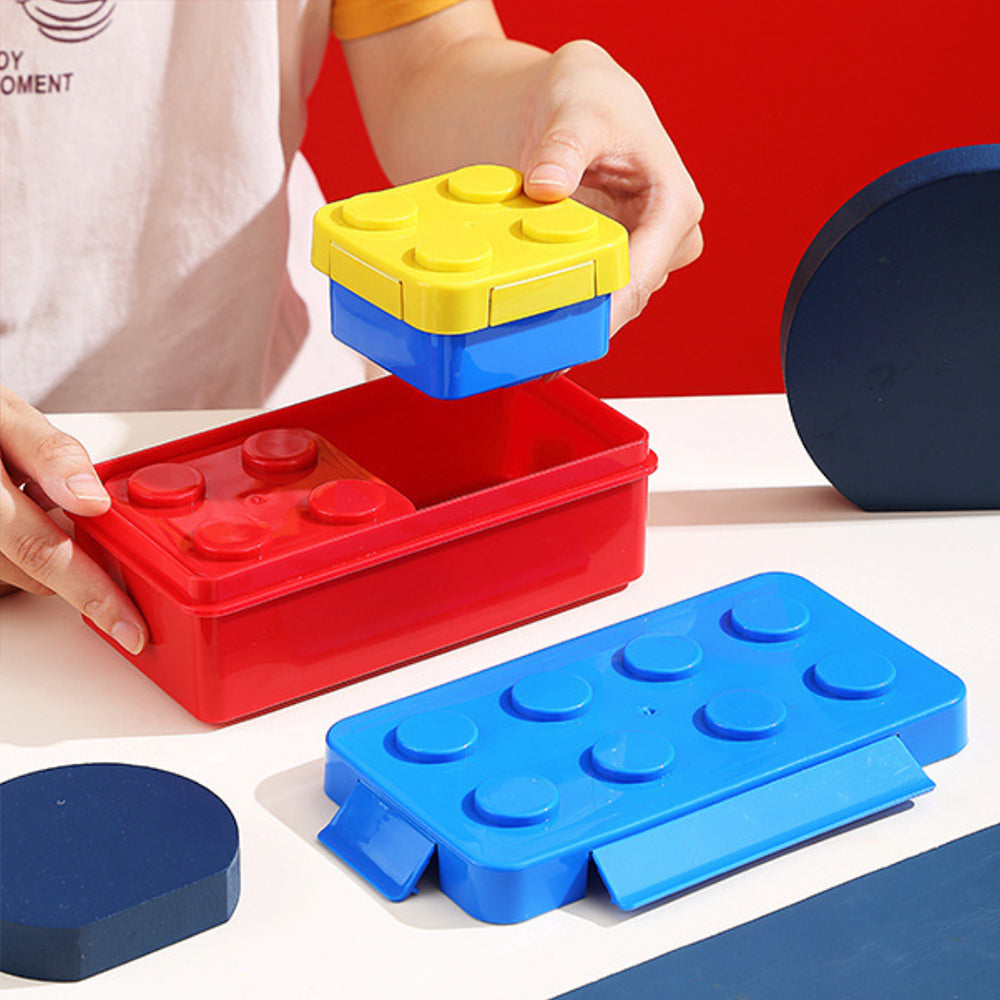 Lego Brick Modular Double Lunch Box