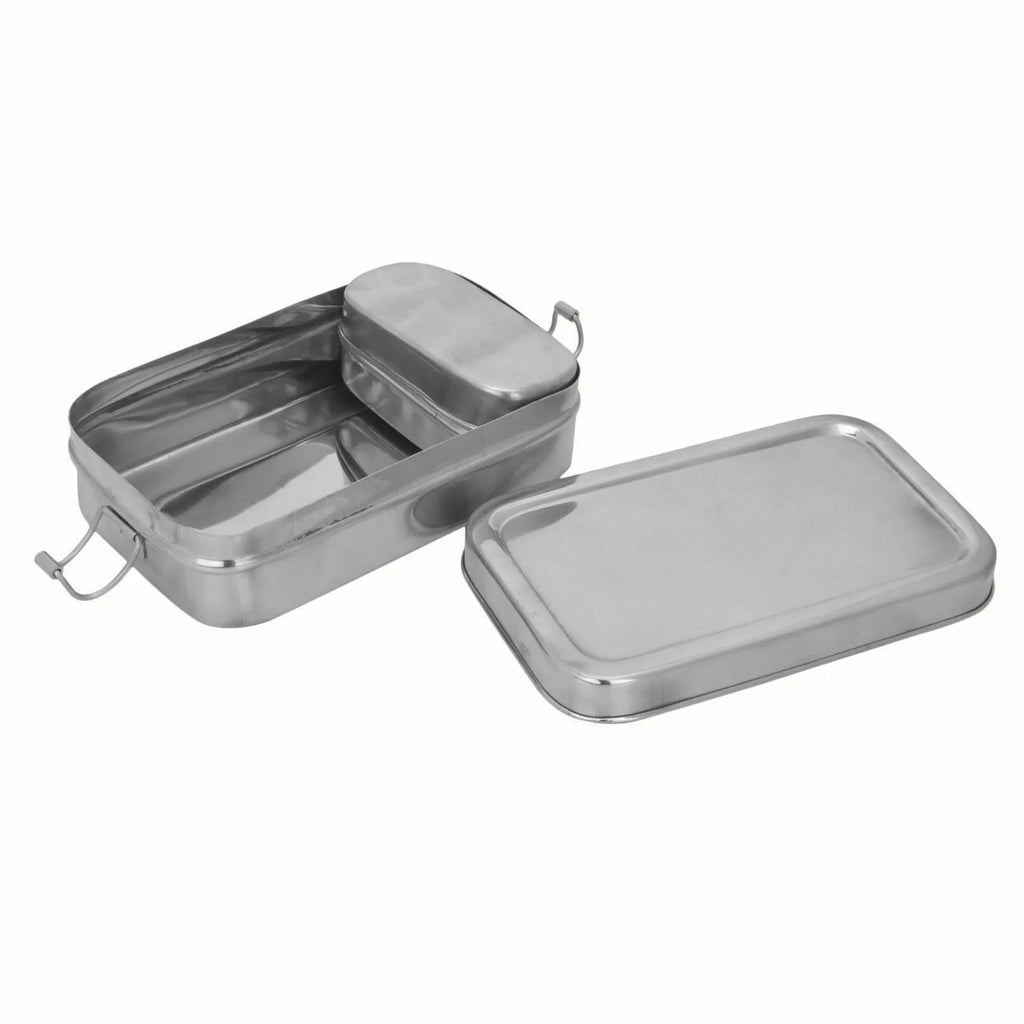 Stainless Steel  Lunch Box  Tiffin Box Rectangular Carrier Set Food Container