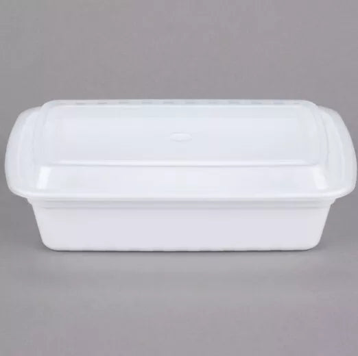 38 oz Plastic Meal Prep Food Containers With Lids Rect Microwavable Reusable