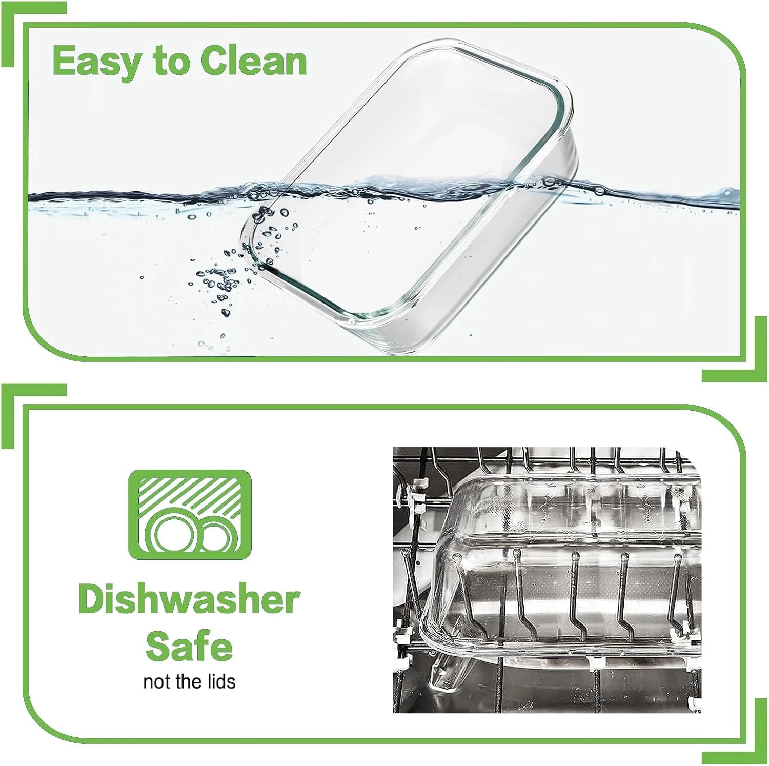 10 Pack Borosilicate Glass Meal Prep Containers with Locking Lids, Glass Food St