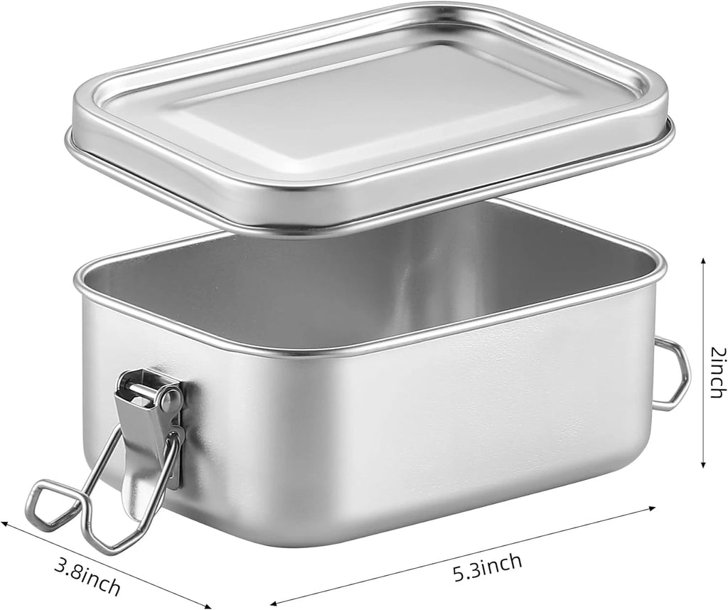Small Stainless Steel Food Storage Containers Set | Reusable Metal Lunch Snack B