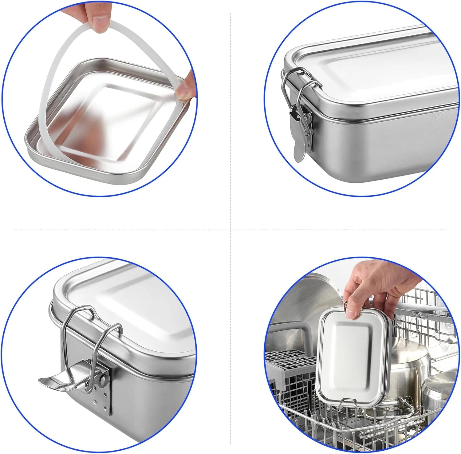 Small Stainless Steel Food Storage Containers Set | Reusable Metal Lunch Snack B